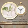 Horloges murales moderne maison horloge mains suspendues salon montres rondes grande taille mode silencieux fer Art Reloj numérique Pared décor