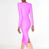 Повседневные платья высочайшего качества фиолетового сексуального грудной упаковки возлюбленная шейка