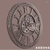 Wandklokken Vintage American Clock Metal met tandwielen draaien Modern Design Living Room Decorations Reloj de Pared Creativo