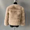 Frauenfell -Faux -Jacke kurzer Modesmantel Winter warmer Luxus künstlicher Fälschung