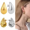 Stud Gothic Trendy Edelstahl glänzend geometrisch, klobiger Tränenropfen Ohrringe Dupes Big Waterdrop Ohrschmuck Sommerzubehör 230821