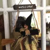 Andra evenemangsfestleveranser Halloween Horror Witch Doll Hängande ornament som flyger häxa med kvasten hänge halloween festdekoration för hem Diy Wreath 230821