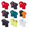 2023 Formule 1 F1 Racing Sets Carlos Sainz Charles Leclerc Fernando Alonso heeft T-shirt opgezet Casual ademende Polo Summer Car Logo Motorsport Team Jersey shirts