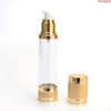 50 ml Gold Silver Travel Refillable Airless Cream Lotion Pump Bottle Vacuum Cosmetic Packaging 50cc Containrar SN853Goods Wnrbw