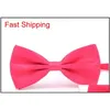 Boogbanden voor bruiloften Hoogwaardige mode -man en dames stropdassen Heren Leisure nekkleding Boogtjes ADT Wedding Tie p0ro8 Drop levering otmqe