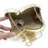 Evening Bags Gold Sliver Fashion Evening Clutch Women Chain Sling Shell Bags Party Wedding Crossbody Bags For Women Small Cute Purse Clutches HKD230821