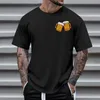 T-shirts pour hommes chemise à col haut manches courtes haut rond respirant bière imprimés drôles tunique pour hommes Pack