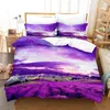 Bedding Sets Purple Set Flowers Cover Duvet Cover Quilt 3D Edice