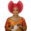 Fashion Auto Gele Headtie African Nigerian Women tradizionale Aso Oke Autogele Fan Forma per Wedding Party2709