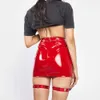 Sexy Girls Nightclub Leather Skirt Millennial Style Pu Street Trendy Bag Buttocks Short Female