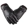 Five Fingers Gloves Men's Gloves Black Winter Mittens Keep Warm Touch Screen Windproof Driving Guantes Male Autumn Winter PU Leather Gloves Business 230821