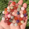 Loose Gemstones Natural Faceted Mixed Stone Beads For Jewelry Making Bracelet Necklace Colorful Round Agate Gemstone Amethyst 6 8 10mm