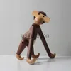 Other Home Decor Sculptures Figurines Solid Wood Home Decoration Creative Festival Gift Black Walnut Gibbon Pendant Wooden Crafts x0821