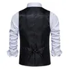 Gilets pour hommes Style Vintage hommes gilet imprimé à carreaux rétro affaires gilet simple boutonnage Slim Fit manteau avec un design sans manches