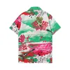 Lyxdesigner skjortor Mens mode geometriska klassiska tryck svart bowling skjorta hawaii blommor casual skjortor m-3xl