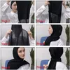 Ethnische Kleidung Bubble Chiffon Schal mit Unterzahnfarbenkappe für Frauen Hijab Muslim Leichtgewicht