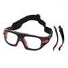 실외 안경 스포츠 실용적인 농구 안경 폭발 방지 축구 고글 교환 가능한 거울 다리가있는 보호 프레임