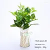 Dekorativa blommor 7fork/1Bouquet Artificial Plant Wall Green Accessories Hanging Indoor Balkony Bakgrundsdekoration