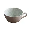 Tumbler nordeuropäische Weizenspike Keramik Haferbecher Großkapazität Frühstück Milk mit Griffoberflächenschüssel Tee