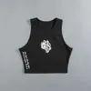 Do not return or exchange the wolf head sleeveless tight yoga vest for female summer DARCSPORT short fitness Sportswear