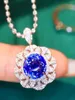 Cluster Rings LR2023 Bague Saphir Bleu 3.22ct Réel Pur 18K Naturel Unheat Royal Gemstone Diamants Pierre Femme