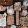 Presentförpackning 10 st spets pappersmaterial väska vintage handtält collagekuddar journal dekoration packar konst handgjorda hantverk