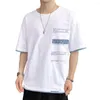 Męskie koszule Tshirt Men Men Summer Print krótkie rękawy streetwear