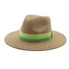 Basker hattar för kvinnor män brett randband band sun khaki svart vitt skydd casual panama strand hatt sombreros de mujer