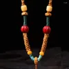ペンダントネックレスチベットのスタイル織物ロープディーセーターチェーンコラーボーンは吊るすことができます。