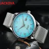 Business Trend Highdal Couple Watches Men Women Chronograph Cocktail Color Series Volledige roestvrijstalen mesh Europeaan top 251F