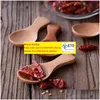 Tea Scoops Small Wooden Kitchen Salt Coffee Sugar Spoons For Spice Connt Jars Home Cooking Accessory Drop Delivery Garden Dining BarDh5Gw LL