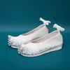 Dress Shoes White Hanfu Shoes Children's Spring Antieke stijl gecombineerd met geborduurde dames verhoogde gebogen 230818