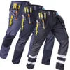 Kargo Pantolon Erkekler Günlük Çalışma Moda Pantalon Homme Street Giyim Pantolonları Hi Vis Dış Mekan İş Pantolon Boyutu M-4XL2262