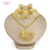 Earrings Necklace Luxury Design Gold Color Jewelry Set For Women Wedding Bride Jewellery Fashion Necklace and Drop Earrings Party 230820