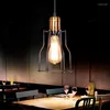 Pendant Lamps Modern Classical Iron Lights Industry Hang Lamp Lustres De Sala E27 LED For Stairs&porch&bar&dining Room CYDD011