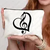 Borse cosmetiche Musical Note Modello trucco da donna con zipper Shool Case di maga