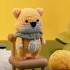 Tecido de costura e costura kraball diy kit de animais de crochê com agulhas de fio de tricô manual boneca de pelúcia fácil para iniciantes inclui fio suficiente