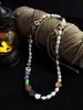 Chains Halloween Pumpkin Spider Bat Clay Beads Party Costume Jewelry Gifts Choker Real True Pearl Necklace Woman