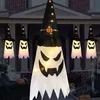 Autres fournitures de fête d'événement 45-80CM LED Décoration d'Halloween Clignotant Gypsophila Ghost Festival Dress Up Glowing Wizard Ghost Hat Lamp Hanging Decor 230821