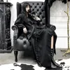 Bags Boho Retro Long Sleeve Blouse and Ribbons Irregular Yamamoto Skirt Set Gothic Punk Black Women's Set Outfit 2020 Plus Size