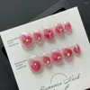 Valse nagels met gereedschapskist pure handmatige nagel vol deksel naakt roze blush druk op xs s m l lichtvariatie vrouwen meisje