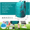 Rucksackpackungen Quesk professionell 40L Ultraleicher Upgrade wasserdichte faltbare Camping -Rucksack -Rucksack -Klettern auf Wanderung Tasche 3 Farben 230821