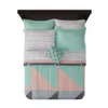 Bedding sets Mainstays Gray and Teal Geometric 8 Piece Bed in a Bag Comforter Set With Sheets Full 230818