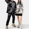 Men's Sweaters Y2k Trend Personality Letter Tie-dye Printed Sweater Women's Men Autumn and Winter punk street all-match casual sweater 230818