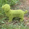 Diğer ev dekoru tüylü akınlı hayvanlar yeşil bulanık akınlı yosun köpek figürin dekor hayvan fligath süsleri bitkiler için süsleme süsleme bahçe ev dekor x0821