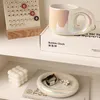 Koppar fat personlig fett kopp kreativ pärla färg keramik mugg kontor frukost mjölk kaffe te söt par dricker