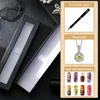 Pochettes à bijoux 16 pièces stylo vide boîte-cadeau étui en carton papier noir avec fenêtre transparente pour crayon stylo à bille affichage de la fontaine