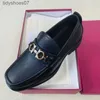 feragamos primavera negócios de couro sapatos grossos cavalo lichia padrão fivela sapatos casuais couro e sapatos de outono solas Lefu mens moda casamento genuíno sh S7L2