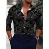 Mäns casual skjortor lyxiga hawaiianska blommor 3D -tryckta män Fashion Shirt Summer Beach Blus Herrkläder Knapp upp