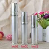 Silver Vacuum Airless Travel bottles 15ml 20ml 30ml Liquid Makeup Empty Packaging Containers 100pcs wholesale Dxktc